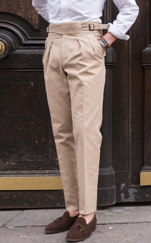 Men Double Pleated Dress Pant Classic Fit Slim Formal Office Suit Trouser –  HAORUN